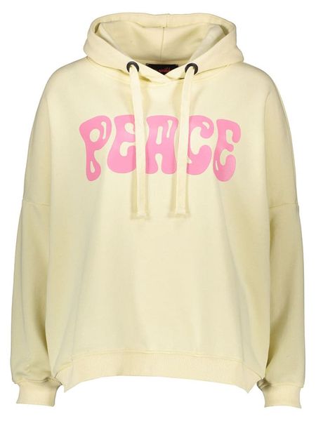Miss goodlife Bluza "Peace" w kolorze żółtym rozmiar: XL. Żółte bluzy miss goodlife, xl, bez wzorów, z bawełny, z kapturem. Za 135,81 zł.