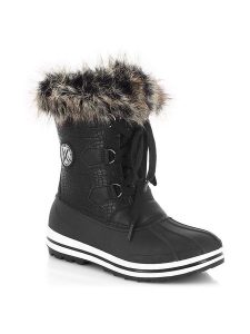 Kimberfeel Kozaki zimowe "Elisa" w kolorze czarnym rozmiar: 36. Czarne kozaki Kimberfeel, na zimę, bez wzorów, z materiału, bez obcasa, bez zapięcia. Za 239,95 zł.