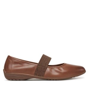 Baleriny Josef Seibel. Brązowe balerinki Josef Seibel, bez wzorów, bez obcasa, bez zapięcia. Za 239,99 zł.