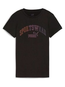 Puma Koszulka w kolorze czarnym rozmiar: M. Czarne bluzki Puma, m, bez wzorów, bez kołnierzyka, bez ramiączek. Za 65,54 zł.