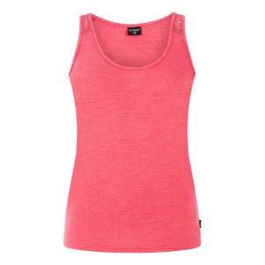 Damski tank top Protest Impulses. Czerwone topy Protest, bez wzorów, bez kołnierzyka, bez ramiączek. Za 173,00 zł.