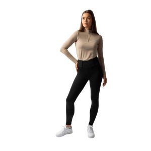 Damskie legginsy jeździeckie z pełną przyczepnością Horze Anya. Zielone legginsy HORZE, bez wzorów, z elastanu, z podwyższonym stanem. Za 237,00 zł.
