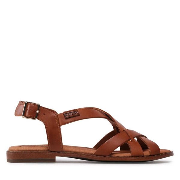 Sandały Pikolinos. Brązowe sandały Pikolinos, bez wzorów, bez obcasa, na płaskiej podeszwie, bez zapięcia. Za 339,99 zł.