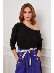 Joséfine Sweter "Jisele" w kolorze czarnym rozmiar: S. Czarne swetry oversize Joséfine, s, bez wzorów, bez ramiączek. Za 99,80 zł.