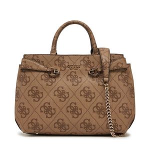 Torebka Guess. Brązowe torebki klasyczne Guess, z aplikacjami, bez dodatków. Za 349,99 zł.