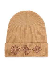 Guess Czapka AW5177 POL01 Brązowy. Brązowe czapki Guess, z aplikacjami, z materiału. Za 119,99 zł.