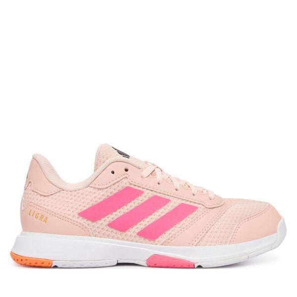 Buty halowe adidas. Brązowe buty sportowe ADIDAS, bez wzorów, bez zapięcia. Za 227,99 zł.