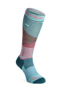 Skarpety damskie merino Ortovox All Mountain Long Socks. Niebieskie skarpetki ORTOVOX, bez wzorów, z materiału. Za 163,79 zł.