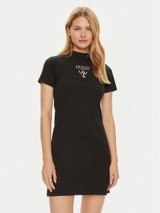 Guess Sukienka codzienna V4YK02 KCDH1 Czarny Regular Fit. Czarne kombinezony Guess, na co dzień, s, z aplikacjami, z bawełny, bez kołnierzyka, bez ramiączek, proste. Za 149,99 zł.