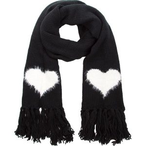 Szal TWINSET - Sciarpa AA8P5A Bic.Neve/Nero 02866. Czarne szaliki marki Twinset, z materiału. Za 289,00 zł.