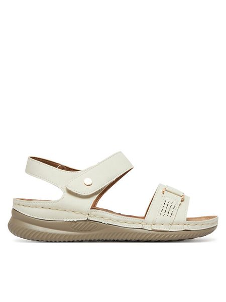 Clara Barson Sandały WYL05010-09 Écru. Sandały Clara Barson, bez wzorów, z syntetyku, bez obcasa, na płaskiej podeszwie, bez zapięcia. Za 99,99 zł.