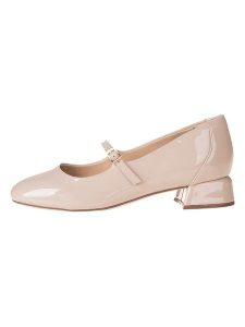 Clarks Skórzane baleriny "Daiss30" w kolorze beżowym z paskiem rozmiar: 38. Brązowe czółenka Clarks, bez wzorów, bez obcasa, bez zapięcia. Za 309,95 zł.
