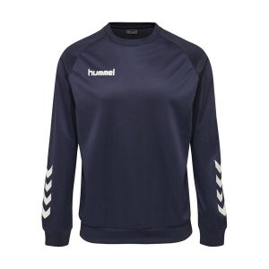 Bluza do piłki ręcznej dla dorosłych Hummel Promo Poly Sweatshirt. Niebieskie bluzy Hummel, xl, bez wzorów, bez kaptura. Za 178,00 zł.