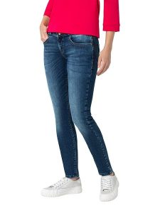 Timezone Dżinsy "Enya" - Slim fit - w kolorze granatowym rozmiar: W26/L34. Niebieskie jeansy Timezone, z aplikacjami. Za 83,42 zł.