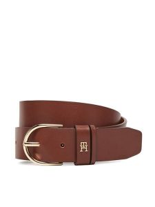 Tommy Hilfiger Pasek Damski Essential Effortless 3.5 AW0AW17757 Brązowy. Brązowe paski TOMMY HILFIGER, bez wzorów, ze skóry. Za 219,99 zł.
