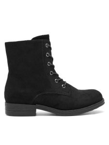 Clara Barson Trzewiki JULIETA WS2998-01 Czarny. Czarne botki Clara Barson, bez wzorów, z materiału, bez obcasa, na płaskiej podeszwie, bez zapięcia. Za 129,99 zł.