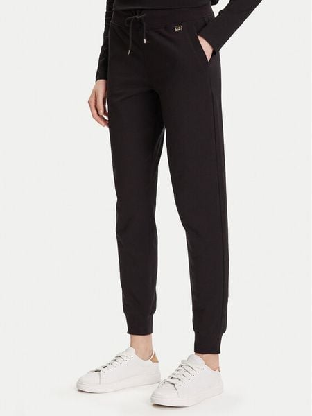 EA7 Emporio Armani Spodnie dresowe 7W000461 AF13135 UC001 Czarny Regular Fit. Czarne spodnie dresowe EA7 Emporio Armani, xs, bez wzorów, z bawełny. Za 349,99 zł.