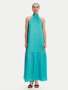 Liu Jo Sukienka wieczorowa WA5393 T5973 Turkusowy Regular Fit. Niebieskie kombinezony Liu Jo, bez wzorów, z syntetyku, wizytowe, bez kołnierzyka, bez ramiączek. Za 629,99 zł.