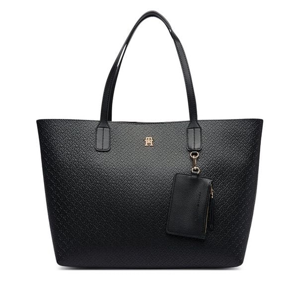 Torebka Tommy Hilfiger. Czarne shopper bag TOMMY HILFIGER, bez wzorów, bez dodatków. Za 699,99 zł.