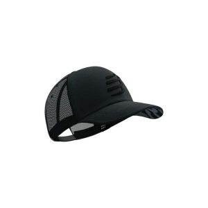 Czapka z daszkiem Compressport Trucker Cap - black/black refl. Czarne czapki Compressport, bez wzorów. Za 140,99 zł.