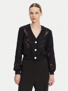 Guess Kardigan W5GQ11 KCWY1 Czarny Regular Fit. Czarne kardigany Guess, z bawełny. Za 279,99 zł.