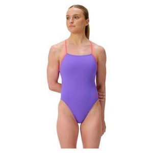 Strój kąpielowy damski Speedo Fl Solid Tie Back Af. Niebieskie stroje jednoczęściowe Speedo, bez wzorów, z materiału. Za 239,99 zł.