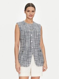 Guess Kamizelka W5GN85 WH7I0 Szary Regular Fit. Szare kamizelki Guess, xs, z aplikacjami, z syntetyku, bez kołnierzyka, bez ramiączek, bez kaptura. Za 369,99 zł.
