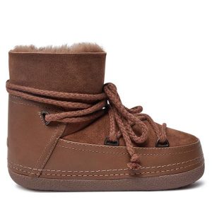 Śniegowce Inuikii. Brązowe buty zimowe Inuikii, bez obcasa, bez zapięcia. Za 939,99 zł.