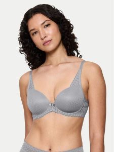 Triumph Biustonosz z fiszbiną Aura Spotlight 10216459 Szary. Szare biustonosze Triumph, bez wzorów, z syntetyku. Za 94,50 zł.