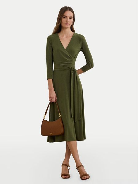 LAUREN RALPH LAUREN Sukienka codzienna 250769904042 Khaki Regular Fit. Brązowe kombinezony Lauren Ralph Lauren, bez wzorów, z syntetyku, bez kołnierzyka, bez ramiączek. Za 489,99 zł.