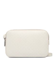 Calvin Klein Torebka Emblem Aop Elongated Camera Bag LV04F3268G Écru. Listonoszki Calvin Klein, bez wzorów, ze skóry, bez dodatków. Za 449,99 zł.