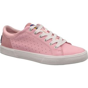 Buty Helly Hansen Copenhagen Leather Shoe W 11503-181 różowe. Czerwone trampki bez wzorów, z materiału, bez zapięcia. Za 345,43 zł.