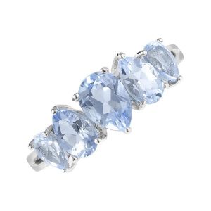 STARLIGHT Srebrny pierścionek z topazem, delikatny 2,8 ct. Szare pierścionki Braccatta, z granatem, metalowe. Za 245,00 zł.