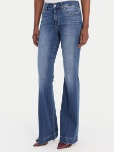 Liu Jo Jeansy UA6061 DS081 Niebieski Flare Fit. Niebieskie jeansy Liu Jo, bez wzorów, z bawełny. Za 692,99 zł.