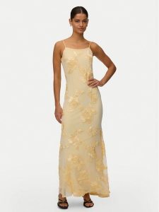 Vero Moda Sukienka wieczorowa Quinn 10348532 Żółty Regular Fit. Żółte kombinezony Vero Moda, xl, bez wzorów, z syntetyku, wizytowe, bez kołnierzyka, bez ramiączek. Za 319,99 zł.