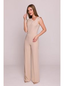 Stylove Kombinezon w kolorze beżowym rozmiar: XL. Brązowe kombinezony Stylove, xl, bez wzorów, bez kołnierzyka, bez ramiączek. Za 229,99 zł.