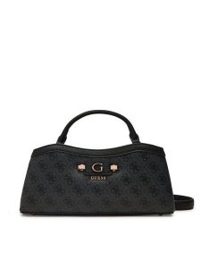 Guess Torebka Lindsey HWSG97 49050 Szary ciemny. Szare kuferki Guess, z aplikacjami, ze skóry, bez dodatków. Za 584,99 zł.