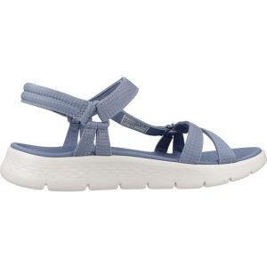 Sandały SKECHERS GO WALK FLEX SANDAL Niebieski. Niebieskie swetry oversize Skechers, bez wzorów, z tkaniny, bez ramiączek. Za 233,99 zł.
