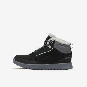 Buty turystyczne damskie Quechua SH100 Mid wodoodporne. Czarne buty trekkingowe QUECHUA, przed kolano, bez zapięcia. Za 149,99 zł.