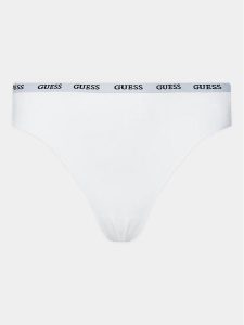 Guess Figi brazylijskie O3YE01 KBS50 Biały. Białe figi Guess, z aplikacjami, z syntetyku. Za 59,99 zł.