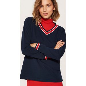 Bluza z dekoltem w serek - Granatowy. Bluzy marki 4f. Za 49,99 zł.