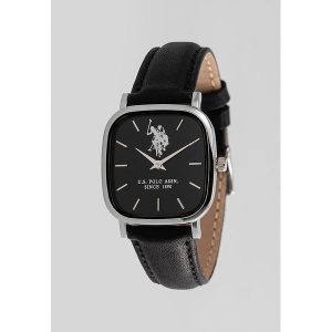 U.S. Polo Assn. Zegarek kwarcowy w kolorze srebrno-czarnym rozmiar: onesize. Czarne, analogowe zegarki U.S. Polo Assn. Za 218,05 zł.
