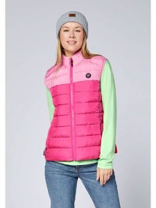 Chiemsee Kamizelka pikowana w kolorze różowym rozmiar: L. Różowe kamizelki Chiemsee, l, bez wzorów, bez kołnierzyka, bez ramiączek, bez kaptura. Za 173,99 zł.