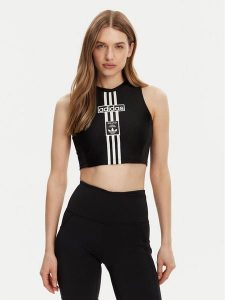 Adidas Top Adibreak JD0102 Czarny Slim Fit. Czarne topy ADIDAS, xl, bez wzorów, z syntetyku, bez kołnierzyka, bez ramiączek. Za 169,99 zł.