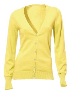 Heine Kardigan w kolorze żółtym rozmiar: 48. Żółte kardigany Heine, z bawełny. Za 104,99 zł.