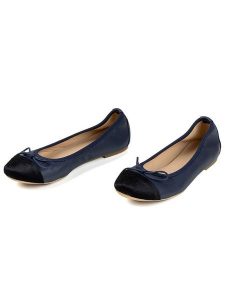 Anna Morellini Skórzane baleriny "Fabella" w kolorze granatowym rozmiar: 39. Niebieskie balerinki Anna Morellini, bez wzorów, bez obcasa, bez zapięcia. Za 188,40 zł.