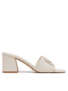 Guess Klapki Gals FLJGAS LEA03 Écru. Klapki Guess, z aplikacjami, ze skóry, bez obcasa. Za 409,99 zł.