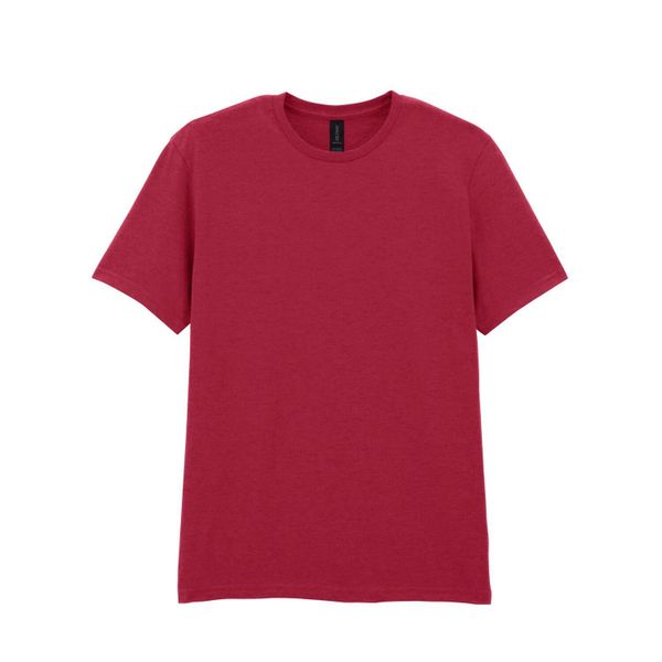 Bawełniana Koszulka Unisex Dla Dorosłych W Miękkim Stylu. Czerwone bluzki GILDAN, xl, bez wzorów, z bawełny, sportowe, bez kołnierzyka, bez ramiączek. Za 51,99 zł.