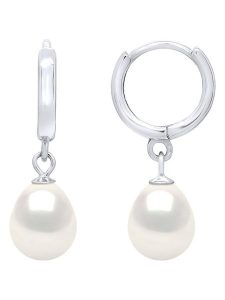 ATELIERS SAINT GERMAIN Srebrne kolczyki-kreole z perłami rozmiar: onesize. Szare kolczyki ATELIERS SAINT GERMAIN, z perłą, srebrne. Za 208,99 zł.