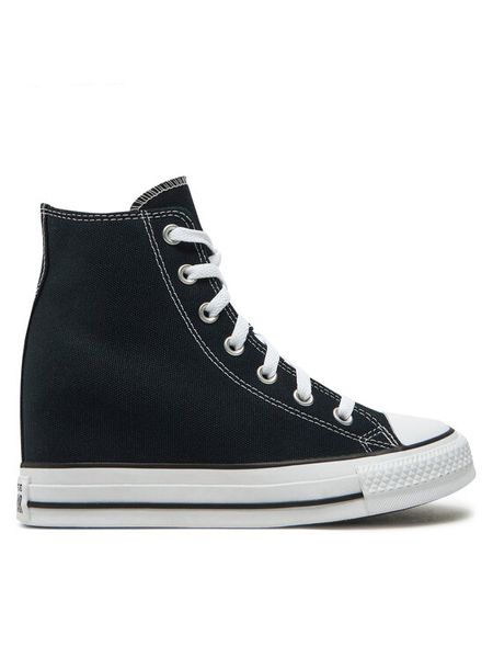 Converse Trampki Chuck Taylor All Star Wedge Platform A11909C Czarny. Czarne trampki Converse, bez wzorów, z materiału, bez zapięcia. Za 259,99 zł.